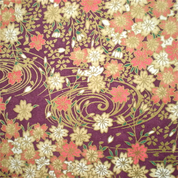 Raspberry Blossoms Japanese Yuzen paper