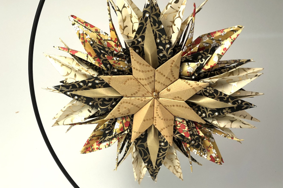 Origami Paper Star on Ornament Stand