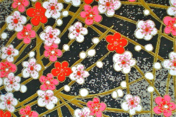 Plum Stars Japanese Yuzen paper Plum Stars Japanese Yuzen paper