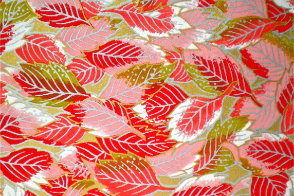 Red Silver Japanese Yuzen paper