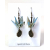 Gold on Blue Origami Earrings with Against Evil Charm