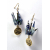 Origami Inspired Earrings with Gold Fire Charm