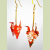 Origami Crane Earrings with wings down