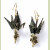 Origami Inspired Earrings with Sakura Charm