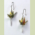 Origami Earrings with Sterling Silver Dangles