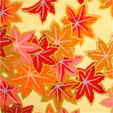 Autumn Maple Leaves Japanese Yuzen paper