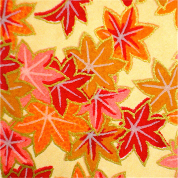 Autumn Maple Leaves Japanese Yuzen paper Autumn Maple Leaves Japanese Yuzen paper